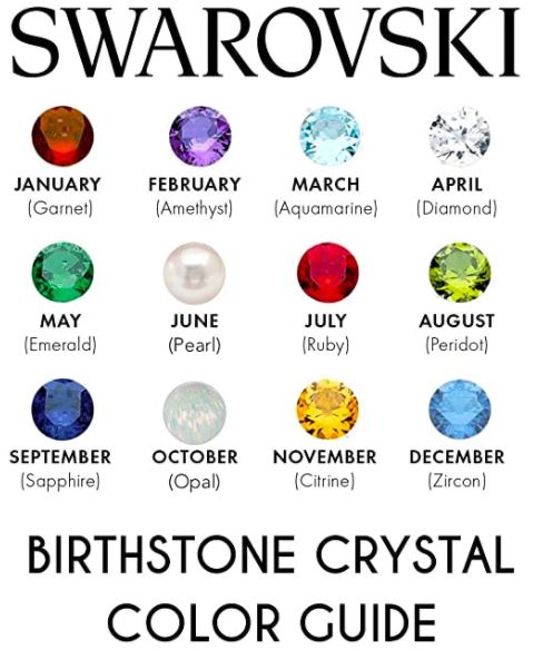 14K Gold Plated Swarovski Crystal Birthstone Ring - Adjustable Stackable Ring