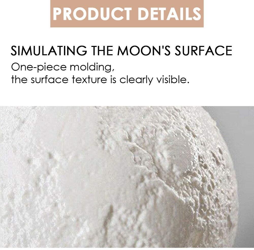 3D Magical Moon Lamp USB LED Night Light Moonlight Touch Sensor 20cm Diameter