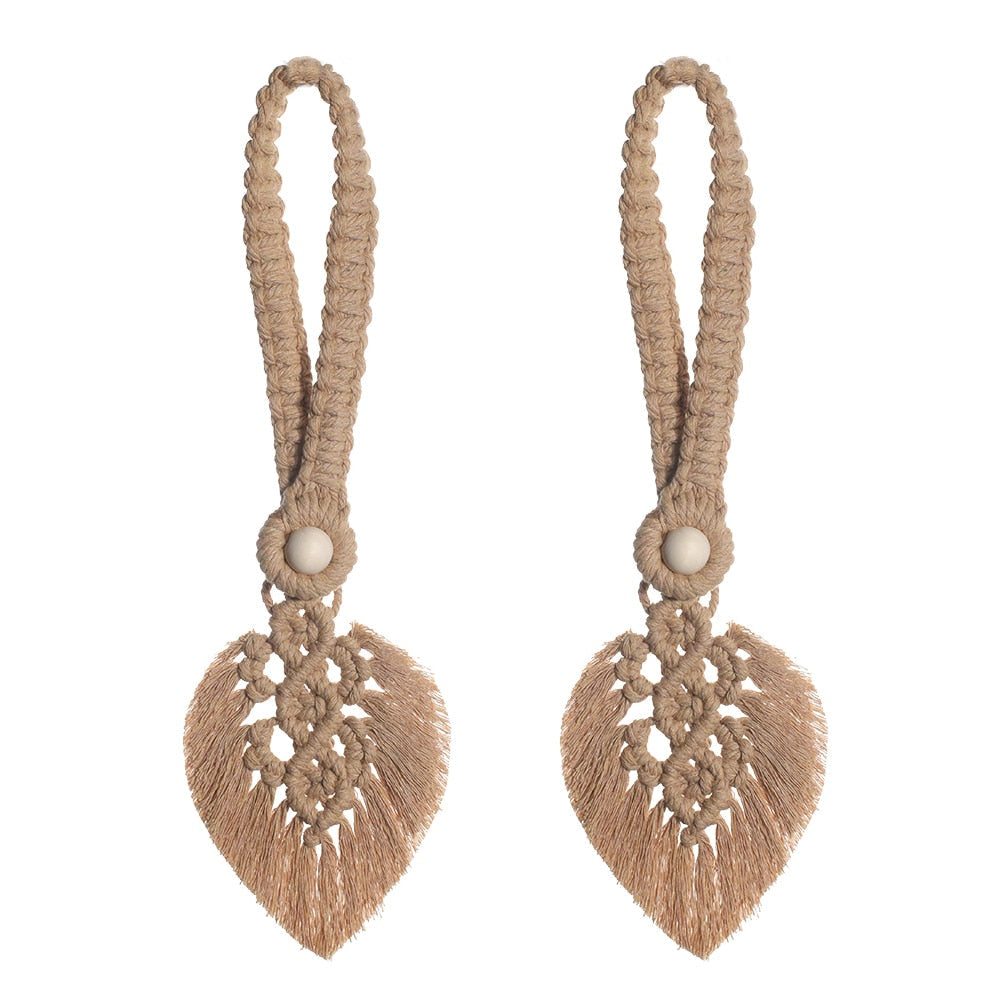 2 Pack Macrame Curtain Tiebacks