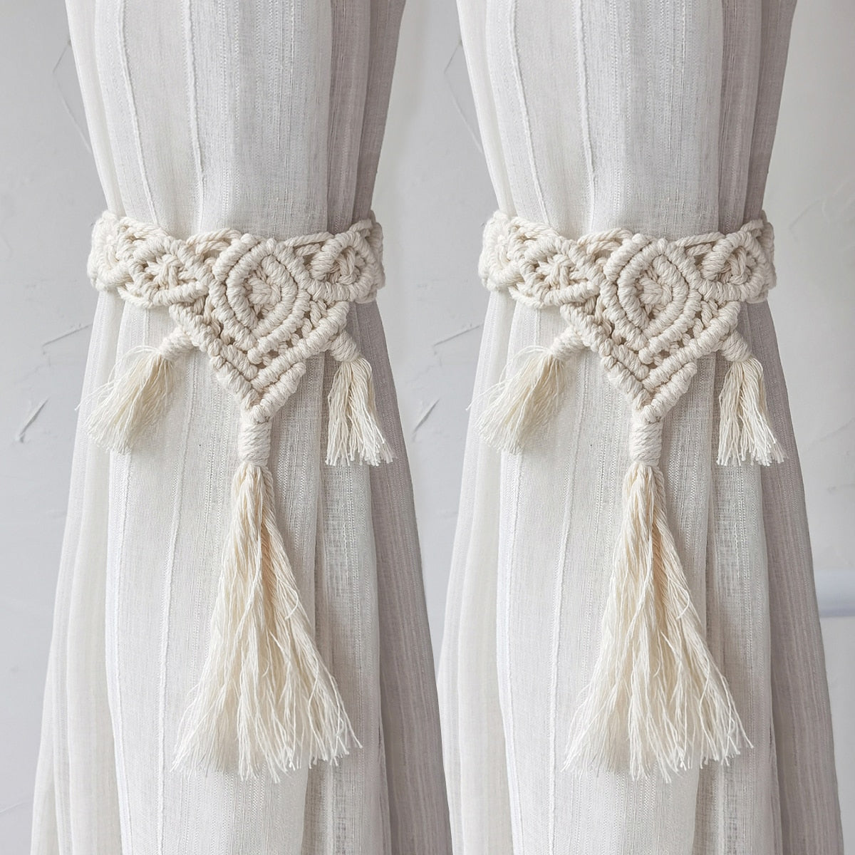 2 Pack Macrame Curtain Tiebacks