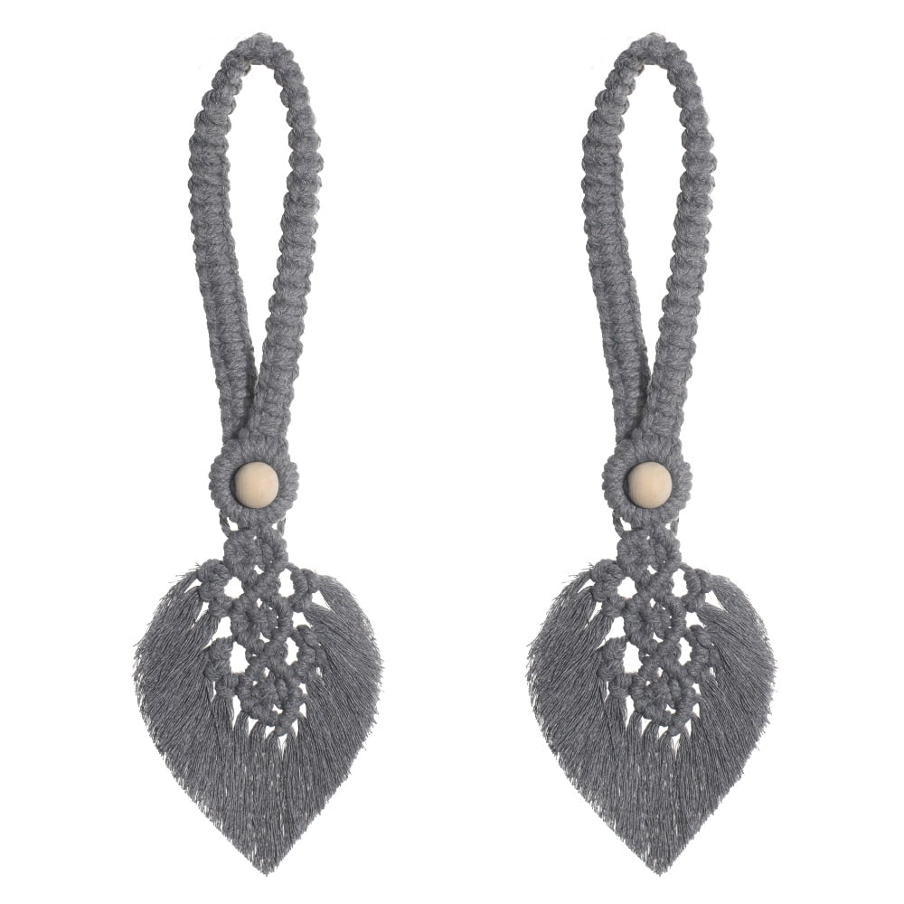 2 Pack Macrame Curtain Tiebacks