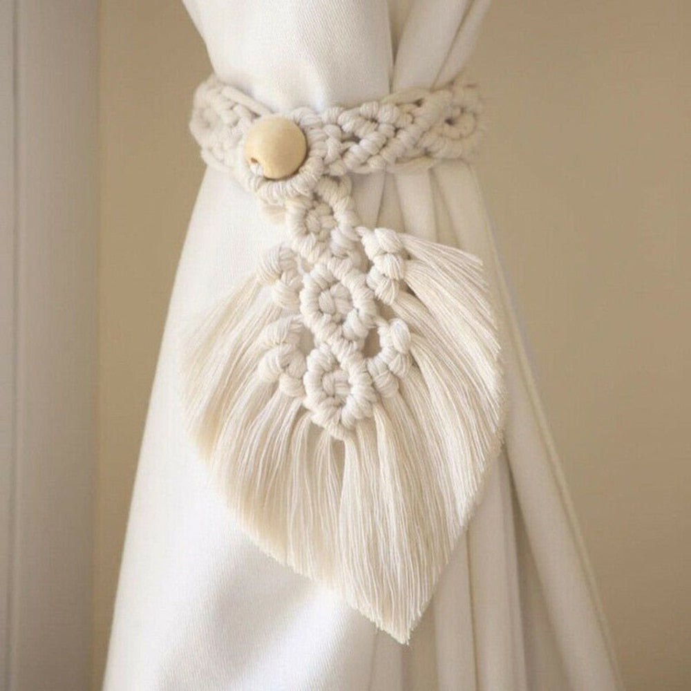 2 Pack Macrame Curtain Tiebacks