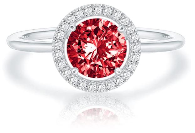 14K Gold Plated Swarovski Crystal Birthstone Ring - Adjustable Stackable Ring