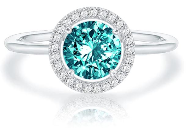 14K Gold Plated Swarovski Crystal Birthstone Ring - Adjustable Stackable Ring