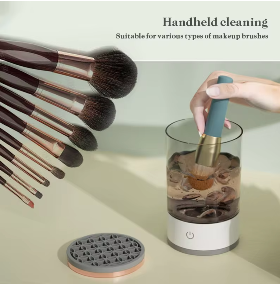FREE BAG AND BRUSHES 3-in-1 Electric Makeup Brush Cleaner & Dryer – Quick, Easy, and Automatic Cleaning Tool - FREE Brushes (Copy)