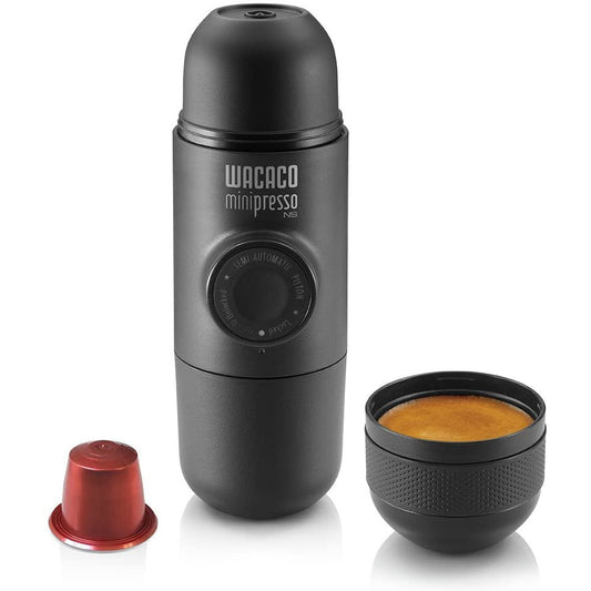 Wacaco Minipresso NS, Portable Espresso Machine, Compatible Nespresso Original Capsules, Travel Coffee Maker, Manually Operated