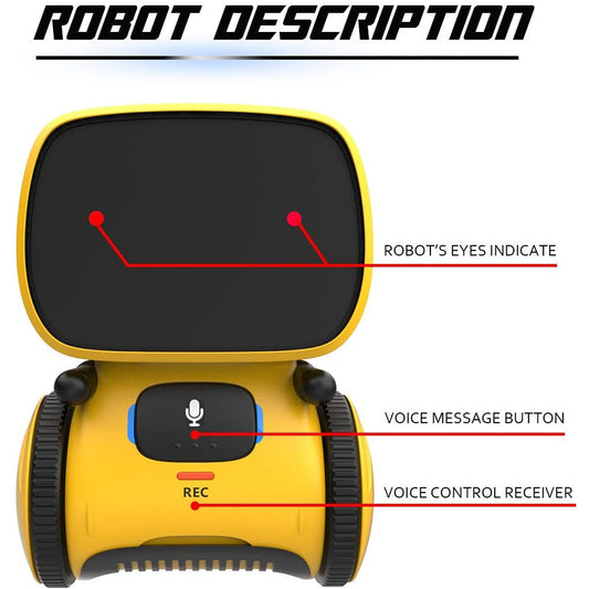 REMOKING Robot Toy for Kids,STEM Educational Robotics,Dance,Sing,Speak,Walk in Circle,Touch Sense,Voice Control, Your Children Fun Partners(Yellow)