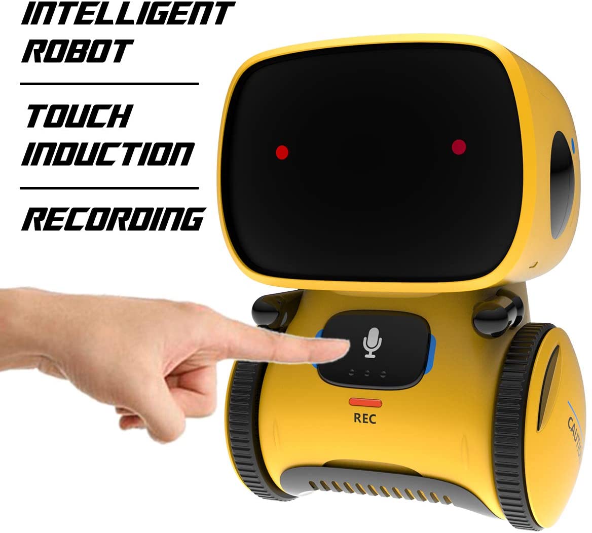 REMOKING Robot Toy for Kids,STEM Educational Robotics,Dance,Sing,Speak,Walk in Circle,Touch Sense,Voice Control, Your Children Fun Partners(Yellow)