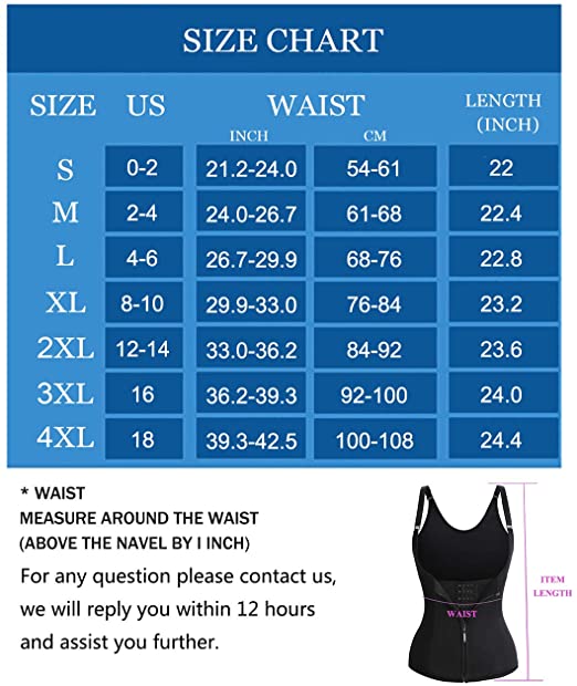 Junlan Women Waist Trainer Corset Zipper & Hook Body Shaper Workout Tank Tops Shapewear