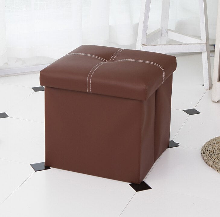 12 inch Non-slip Foldable Ottoman Storage Stool