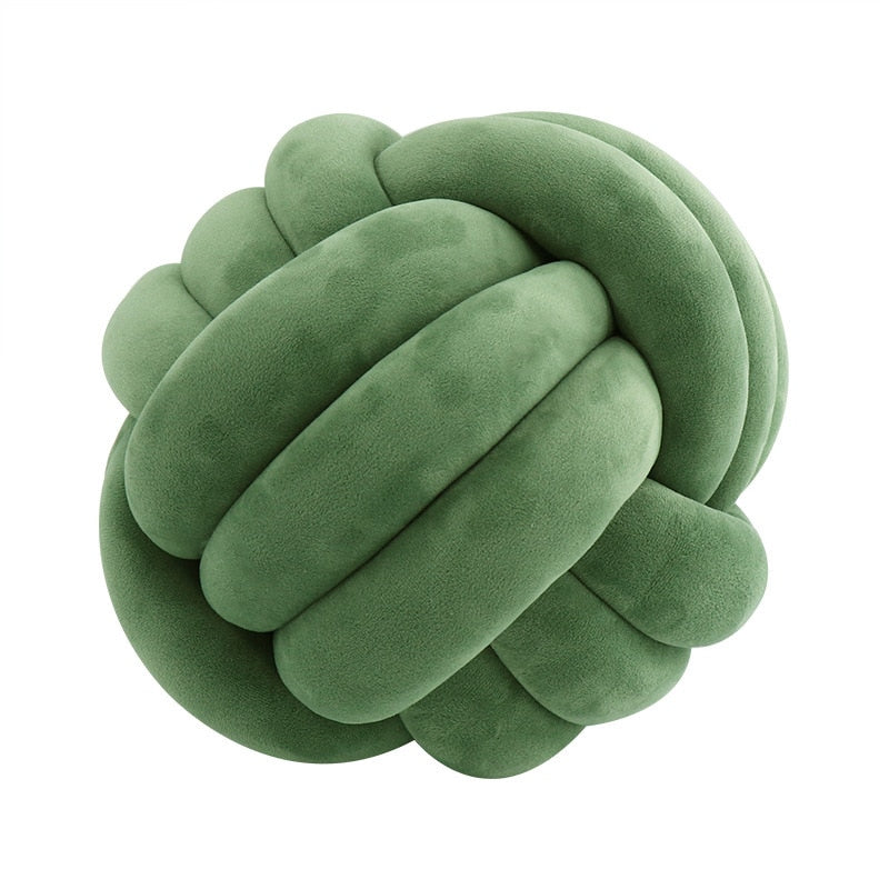 Soft Round Handmade Knotted Ball Sofa Pillow