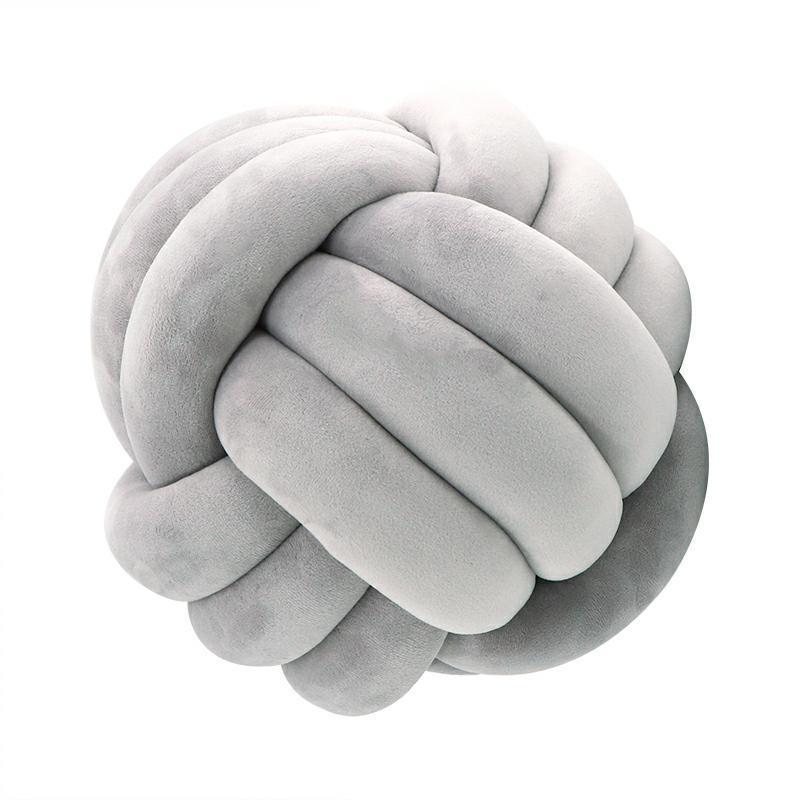 Soft Round Handmade Knotted Ball Sofa Pillow