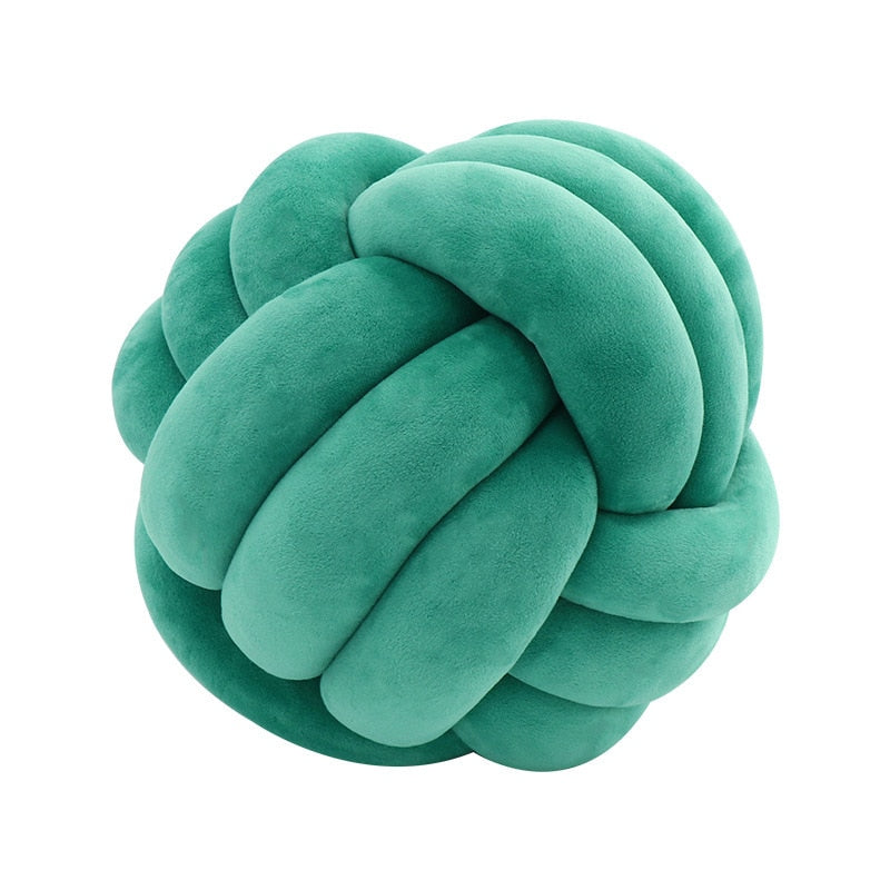 Soft Round Handmade Knotted Ball Sofa Pillow