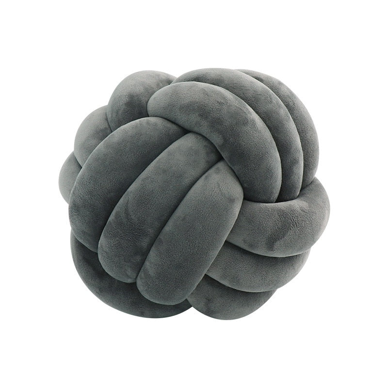 Soft Round Handmade Knotted Ball Sofa Pillow