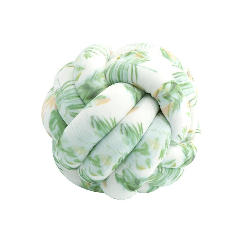 Soft Round Handmade Knotted Ball Sofa Pillow