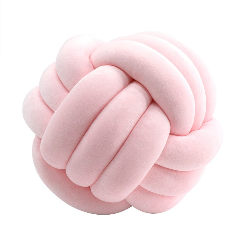 Soft Round Handmade Knotted Ball Sofa Pillow