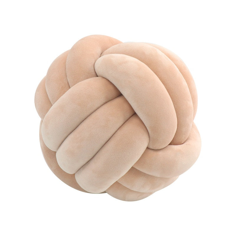 Soft Round Handmade Knotted Ball Sofa Pillow