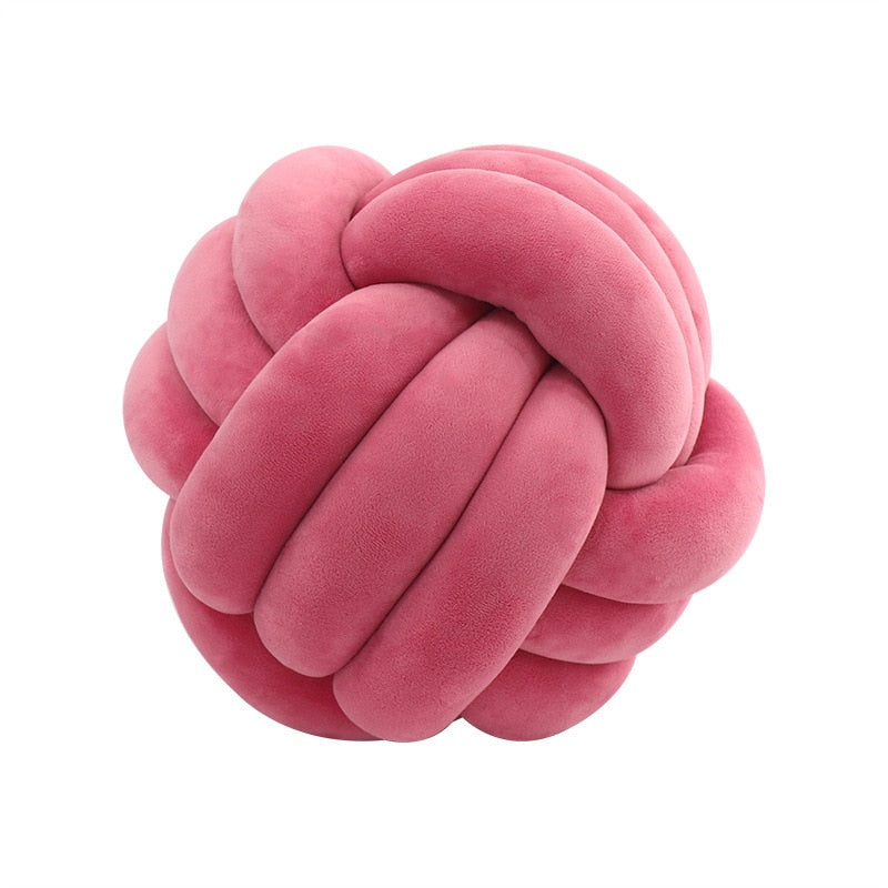 Soft Round Handmade Knotted Ball Sofa Pillow