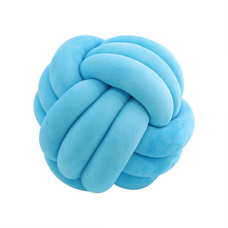 Soft Round Handmade Knotted Ball Sofa Pillow