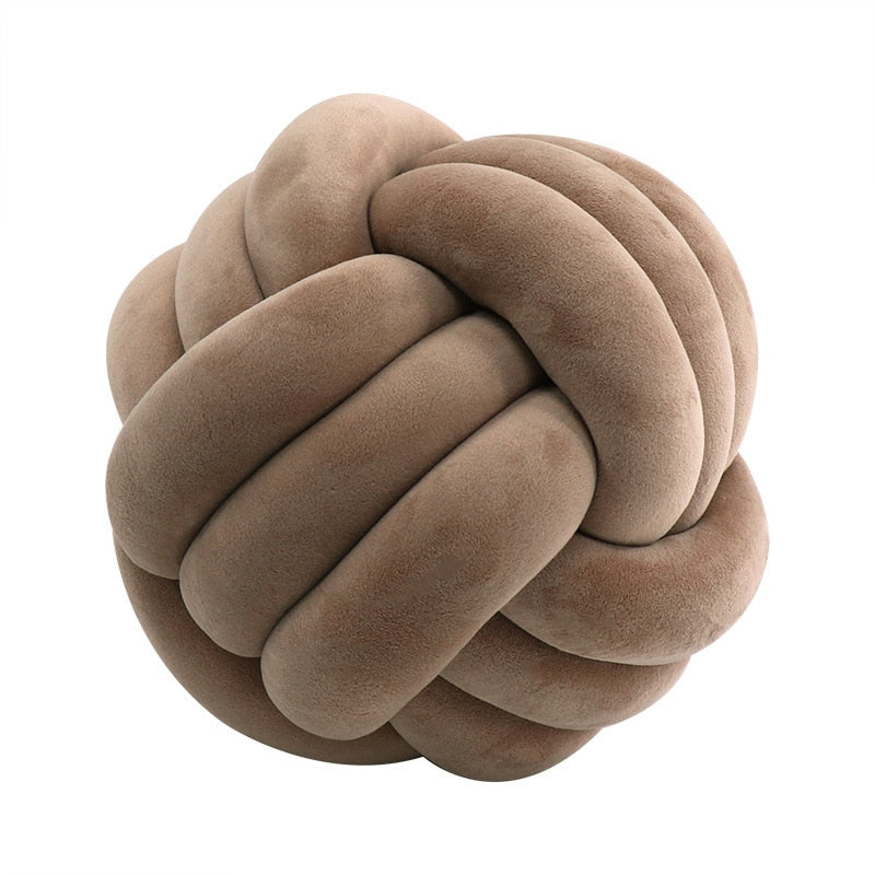 Soft Round Handmade Knotted Ball Sofa Pillow