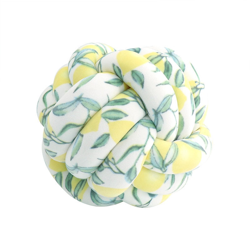 Soft Round Handmade Knotted Ball Sofa Pillow