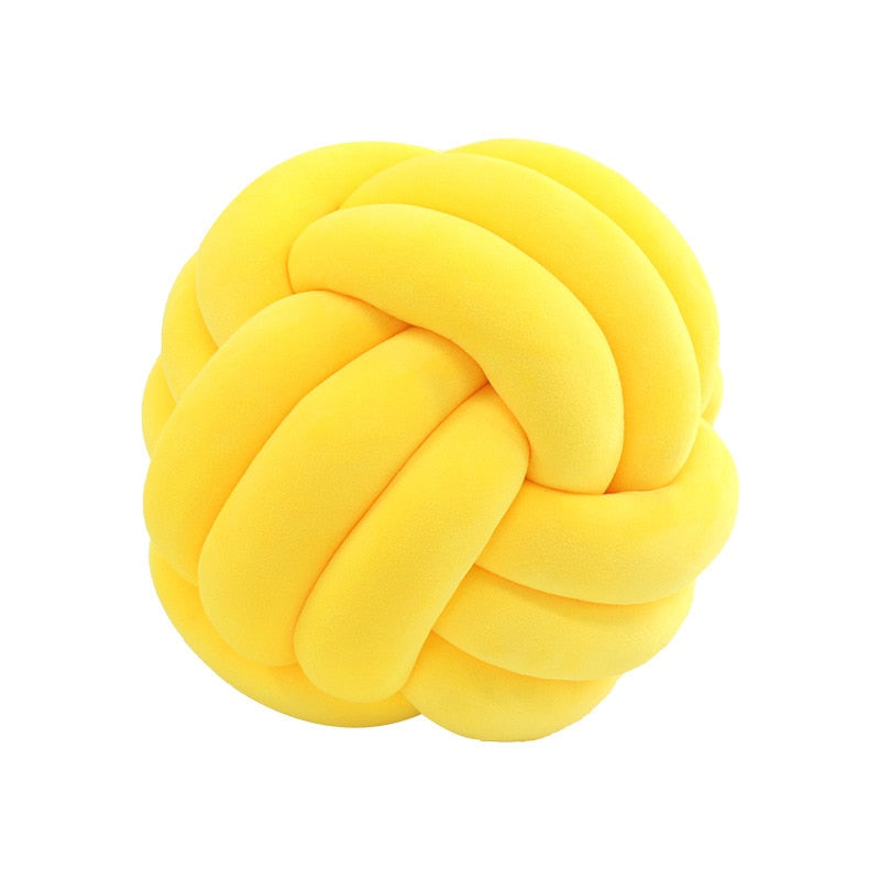 Soft Round Handmade Knotted Ball Sofa Pillow