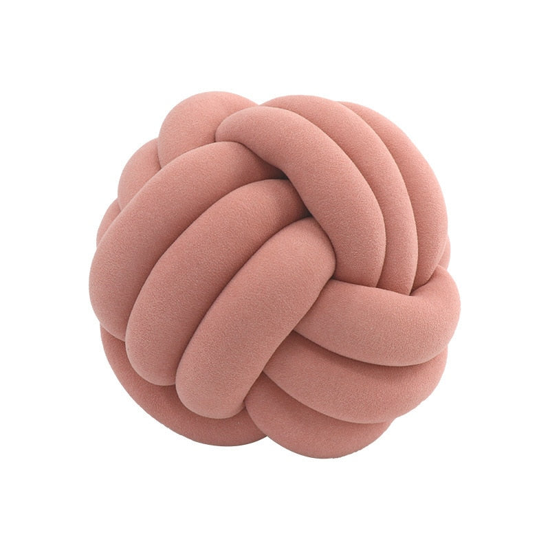 Soft Round Handmade Knotted Ball Sofa Pillow