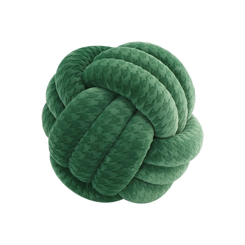 Soft Round Handmade Knotted Ball Sofa Pillow