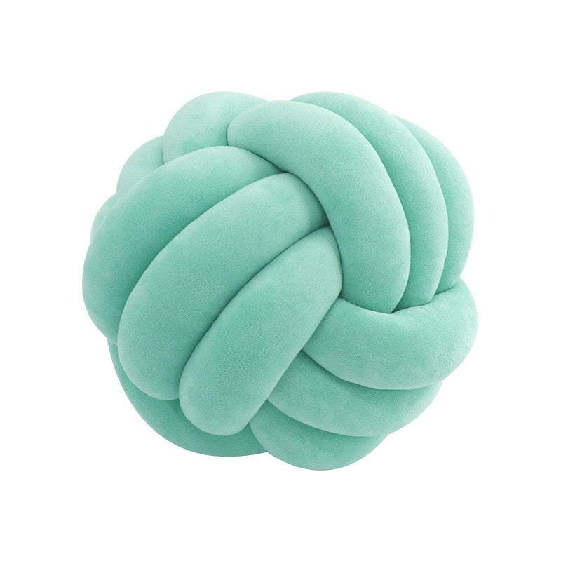 Soft Round Handmade Knotted Ball Sofa Pillow