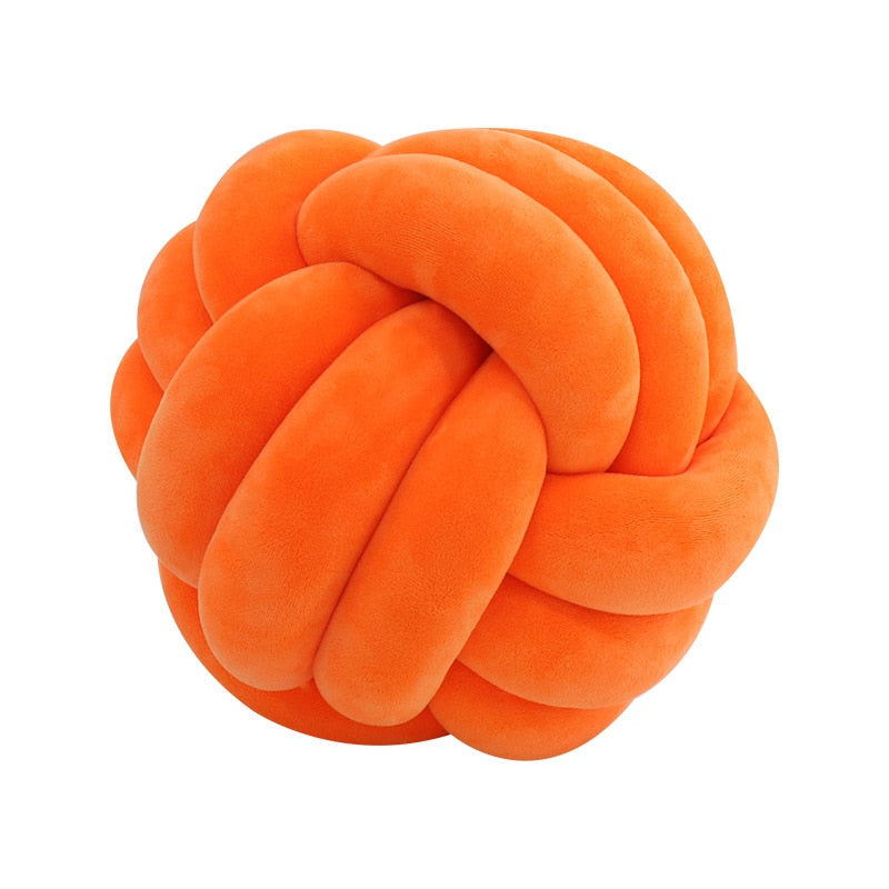 Soft Round Handmade Knotted Ball Sofa Pillow