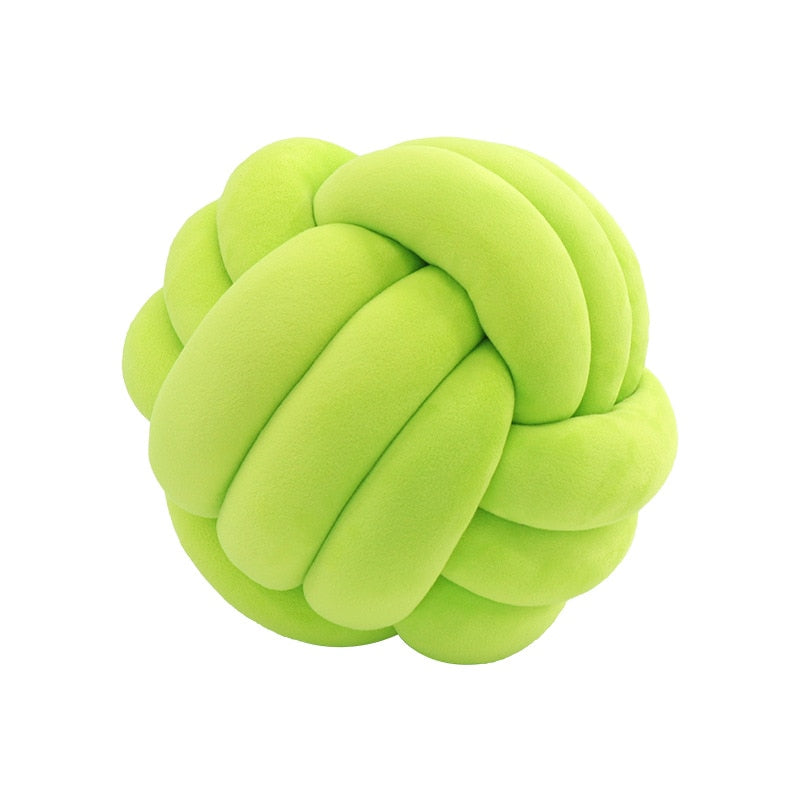 Soft Round Handmade Knotted Ball Sofa Pillow