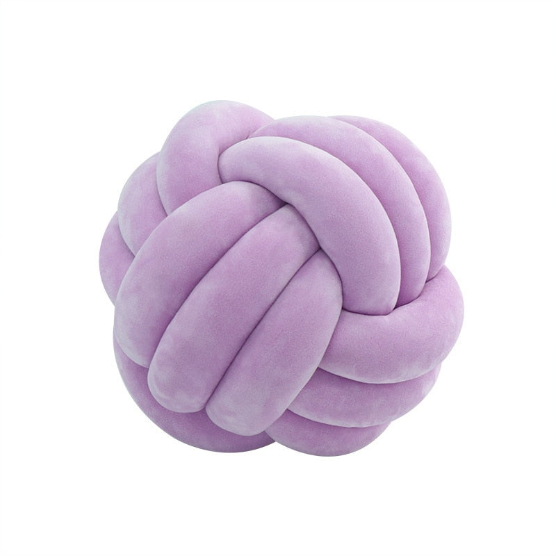 Soft Round Handmade Knotted Ball Sofa Pillow