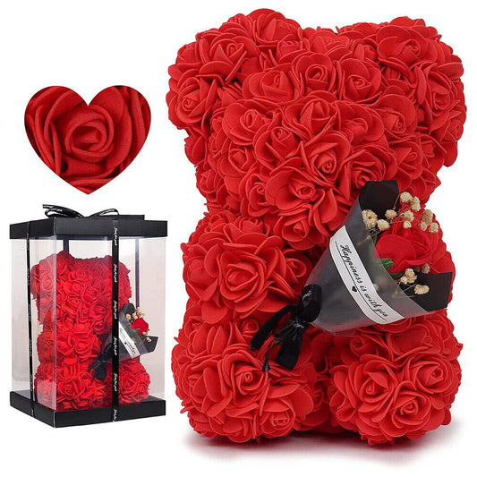 Handmade Rose Bear – A Symbol of Eternal Love + FREE ROSE