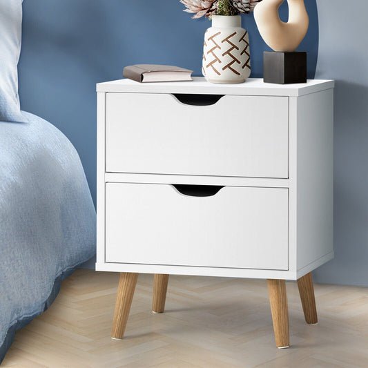 Bedside Tables 2 Drawers Side Table